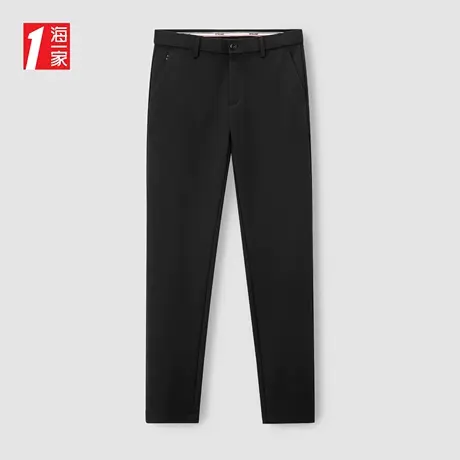 海一家商务简约长裤2023秋季新款舒适中腰直筒青年男士休闲裤商品大图