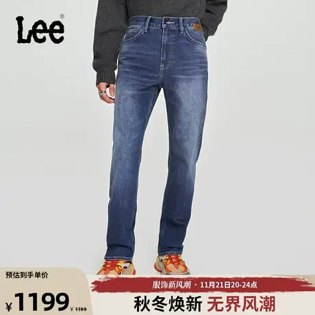 Lee商场同款23秋冬新品753舒适中蓝石墨烯保暖男牛仔裤LMB1007531图片