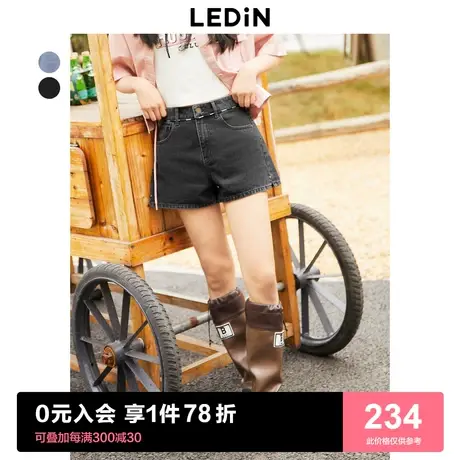乐町织带牛仔短裤女23年夏季中短裤C1HBD2201商品大图