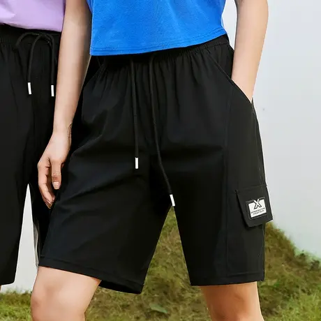 休闲短裤子男潮流宽松直筒运动五分裤夏季薄款冰丝凉感速干沙滩裤商品大图