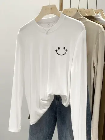 长袖t恤女2023新款欧货春秋装冬季欧洲站潮牌德绒内搭打底衫上衣图片