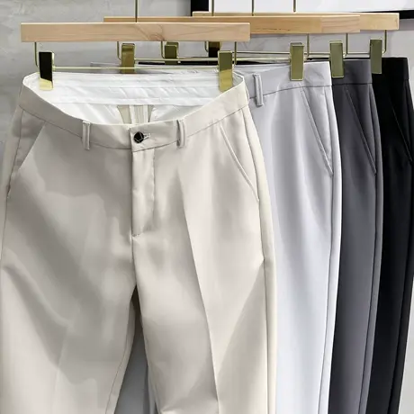 男士西裤商务正装免烫高端垂感休闲西装裤男九分2025春夏新款潮流商品大图