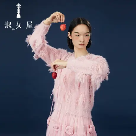 淑女屋官方旗舰店流苏套头毛衣商品大图