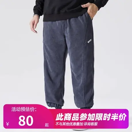 GxxH潮牌大码男装2023秋季男士百搭灯芯绒美式休闲运动束脚长裤商品大图