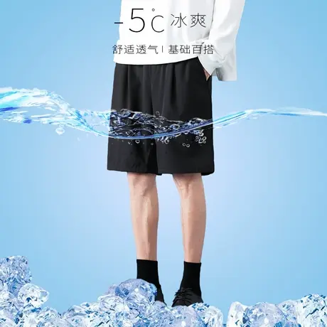 日系工装短裤男夏季宽松纯色百搭休闲裤港风cityboy直筒五分裤子商品大图