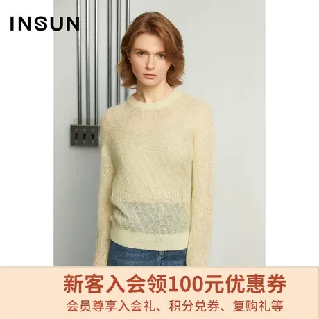 恩裳商场同款冬季轻薄舒适打底衫网型毛针织衫商品大图