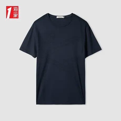 海一家时尚动物图案短T2023夏季新款简约休闲圆领短袖T恤男商品大图