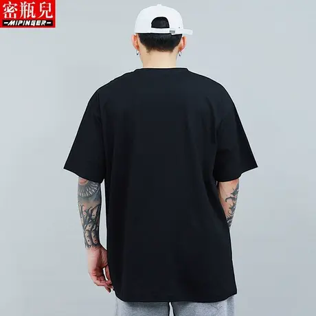 密瓶儿短袖t恤男夏季男士大码胖子加肥加大青年韩版潮流体恤男装商品大图