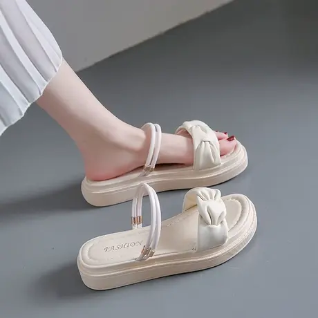 沙滩凉鞋女夏外穿2023年新款网红仙女风配裙子两穿厚底罗马凉拖鞋商品大图