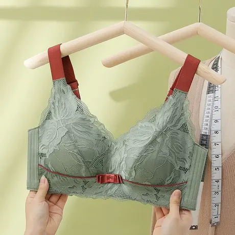 性感蕾丝乳胶内衣女薄款无钢圈聚拢调整型收副乳外扩文胸大胸显小图片