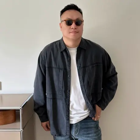 大依无忧大码男装春秋款水洗灰加肥加大男士休闲长袖衬衫衬衣外套商品大图