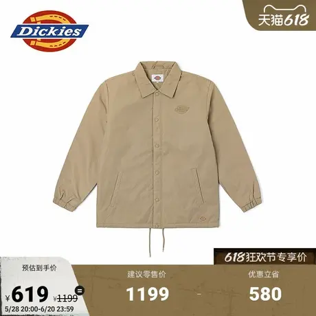 Dickies 秋冬宽松休闲版型夹棉教练厚夹克外套 男女情侣商品大图