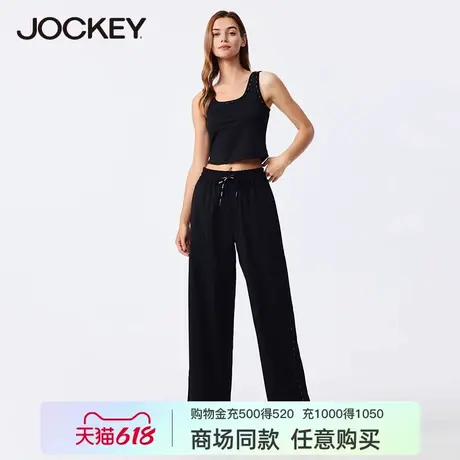 jockey女士休闲长裤阔腿裤运动通勤弹力时尚透气柔软亲肤下装裤子商品大图