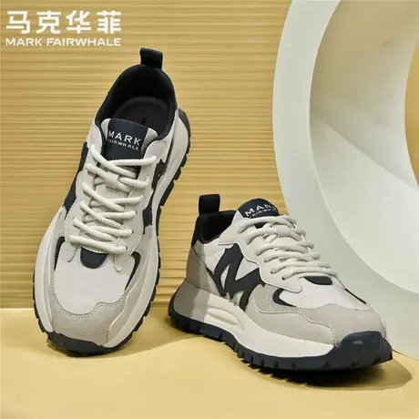 马克华菲官方旗舰店男鞋春季运动跑步登山增高透气超轻软底阿甘鞋商品大图