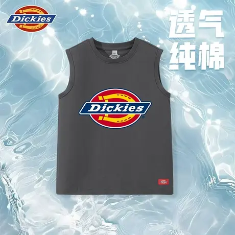 Dickies童装男童背心夏季儿童美式休闲纯棉无袖t恤男孩运动坎肩A图片