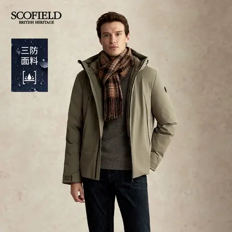 【三防功能】SCOFIELD男装90鹅绒运动连帽压胶保暖加厚羽绒服男商品大图