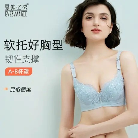 夏娃之秀新品蕾丝内衣女小胸聚拢美背收副乳调整型性感上托胸罩商品大图