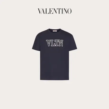 【季末优惠】华伦天奴VALENTINO男士 VLTN 刺绣棉质T恤图片