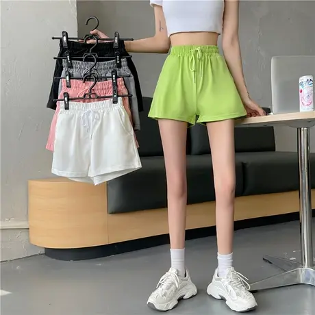 夏季短裤女2024新款胖mm宽松大码显瘦高腰百搭休闲运动裤阔腿卫裤商品大图