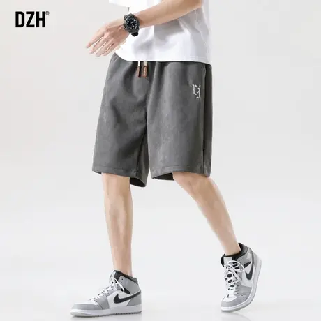 男士麂皮绒重磅短裤休闲宽松美式五分裤男夏季垂感裤子设计感高级商品大图