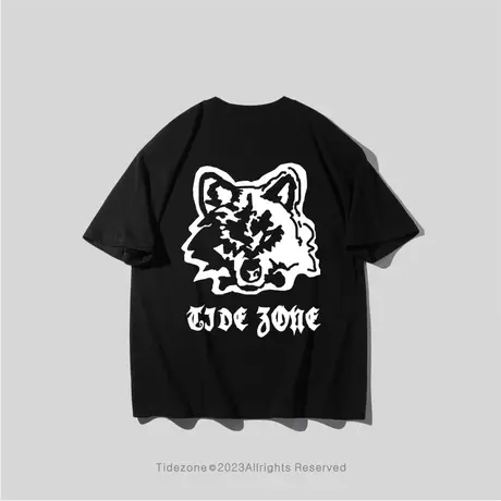 Ohlyah美式潮牌重磅动物印花男女同款T恤高街纯棉青少年宽松半袖图片