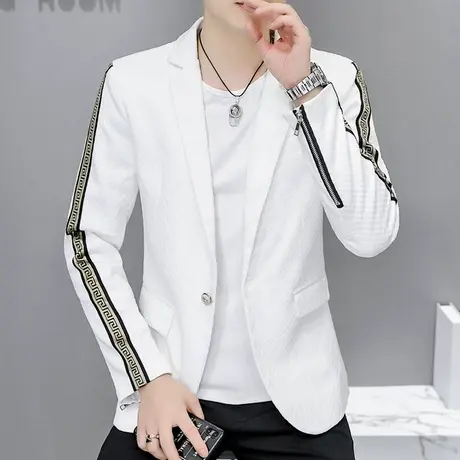 秋季高级感个性小西装男士韩版潮流帅气时尚西服ins休闲上衣外套商品大图