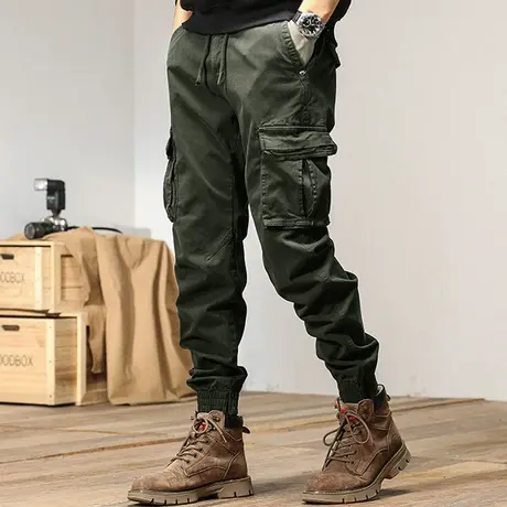 工装裤时尚休闲裤男士冬季新款潮牌宽松束脚运动哈伦休闲裤子男商品大图