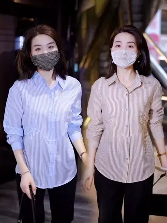 2023春季新款法式复古长袖条纹衬衫女宽松褶皱设计感气质显瘦上衣商品大图