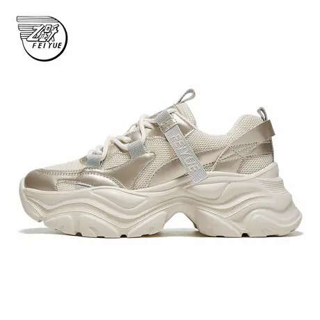 feiyue/飞跃老爹鞋女鞋2024秋季新款网面松糕鞋透气轻盈休闲鞋321商品大图