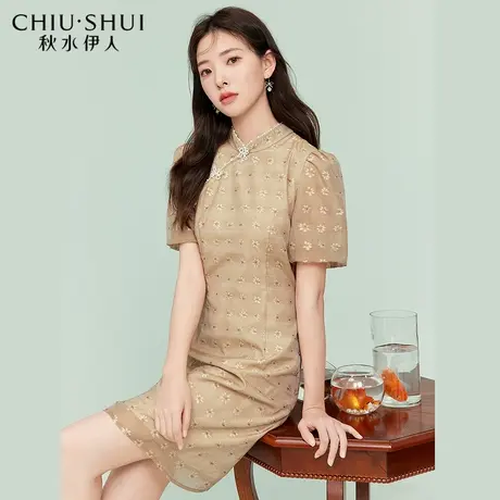 秋水伊人断码清仓甜美花苞连衣裙夏季女装民国旗袍裙少女设计感图片