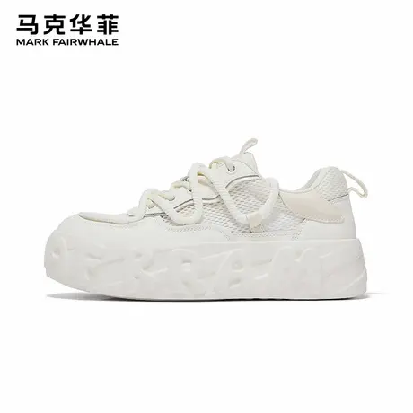 马克华菲男鞋夏季透气2025新款情侣透气运动休闲鞋增高小白鞋女鞋商品大图