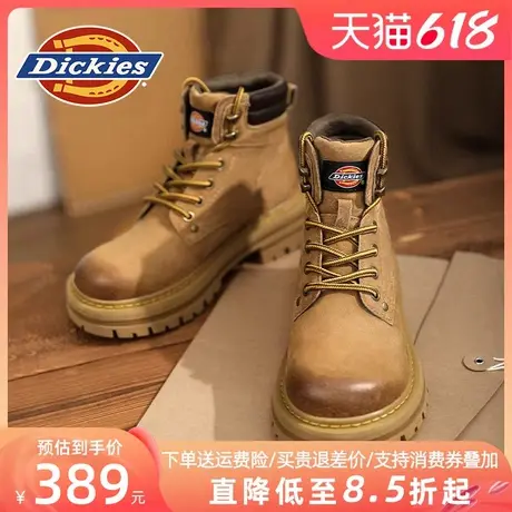 Dickies男鞋夏季透气薄款靴子马丁靴男款高帮鞋子男靴男士工装靴商品大图