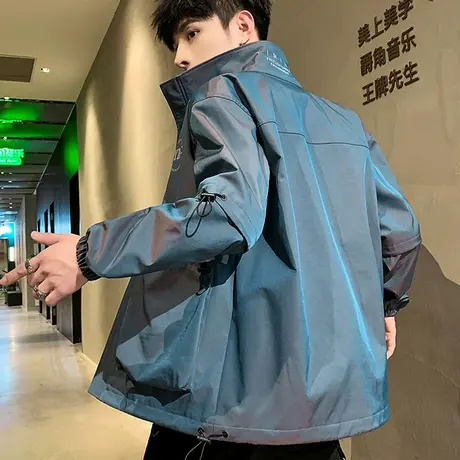 2023秋季新款男士外套潮牌韩版潮流帅气上衣服春秋装百搭休闲夹克商品大图