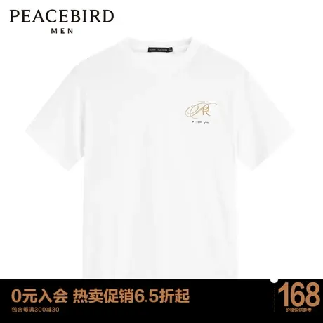 太平鸟男装 2023夏季新款圆领短袖T恤男B1DAC2421图片