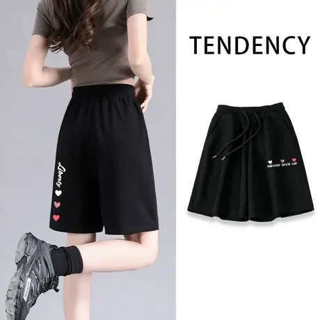 真维斯LIFE短裤女2023年夏季新款小个子宽松休闲运动阔腿五分裤潮图片