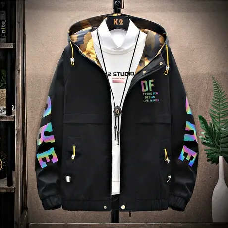 男士外套春秋季2023新款韩版潮流ins机能工装潮牌休闲夹克上衣服商品大图