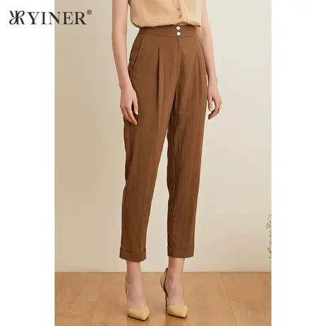 YINER音儿女装夏季时尚收腰弹力休闲裤商品大图