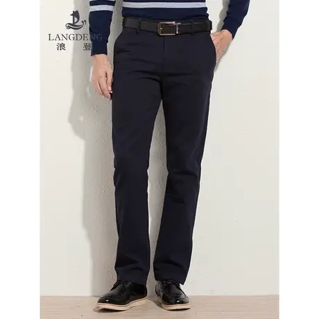 浪登2023秋冬男士纯棉休闲裤亲肤舒适直筒百搭通勤中青年长裤子男商品大图