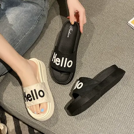 拖鞋女夏外穿2024新款厚底踩屎感凉拖鞋室内居家防滑高级感女凉拖商品大图