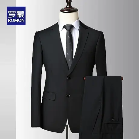 罗蒙新款西服套装男士商务修身正装上班职业面试西装新郎伴郎礼服图片