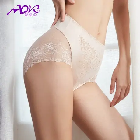 塑形收腹内裤女高腰无痕雕花蕾丝透气女士纯棉抗菌裆美体翘臀内裤商品大图