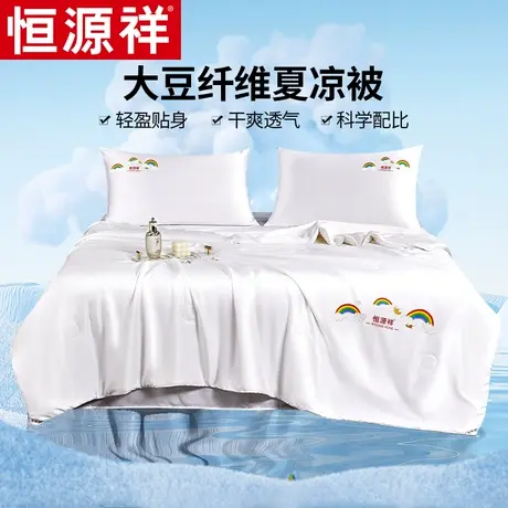恒源祥大豆纤维空调被夏凉被子单人双人夏季薄款被子春秋棉被芯图片