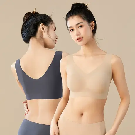 202秋冬新品都市丽人Vbra无尺码薄杯无钢圈舒适大胸背心式文胸女商品大图