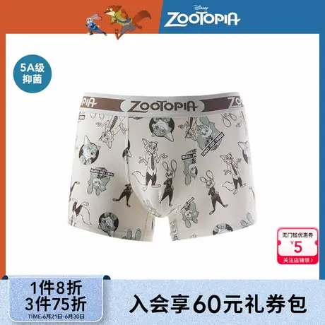 热风配件24秋新款男士男平角内裤疯狂动物城系列满印平角内裤商品大图