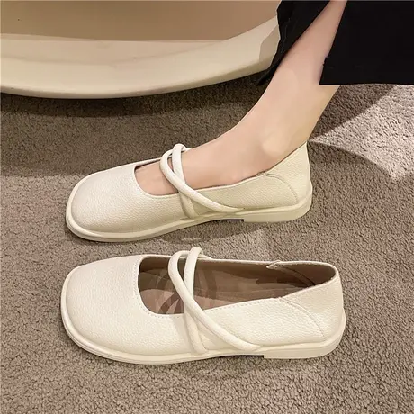 法式复古玛丽珍鞋女夏2023新款超火温柔两穿单鞋一脚蹬半托奶奶鞋商品大图