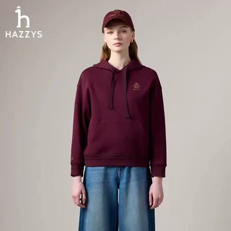 【商场同款】Hazzys哈吉斯2025秋季新品女时尚长袖T恤休闲卫衣潮图片