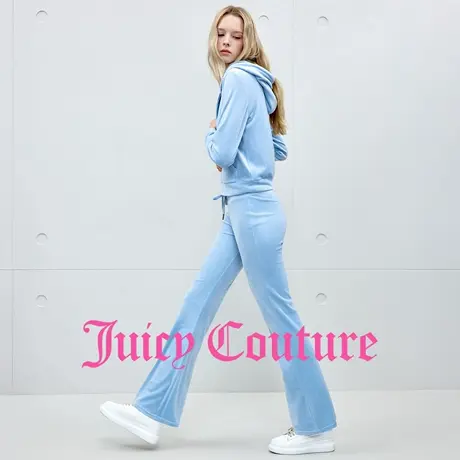 Juicy Couture橘滋外套女2025年秋季新款零压弹力丝绒连帽上衣图片