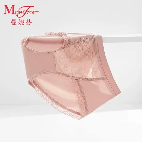 曼妮芬莫代尔女生短裤中腰低角裤纯棉全棉底裆内裤女性感蕾丝底裤商品大图