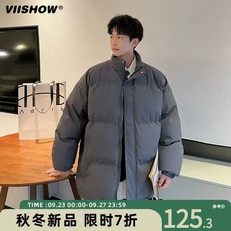 VIISHOW冬季宽松潮牌加厚衣服美式棉服男男生痞帅棉衣保暖面包服商品大图