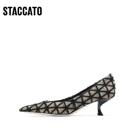 [定制小码32/大码41胖瘦脚]思加图法式复古单鞋女EDK45CQ3A商品大图